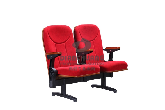 红色双人坐款礼堂椅子-Z18